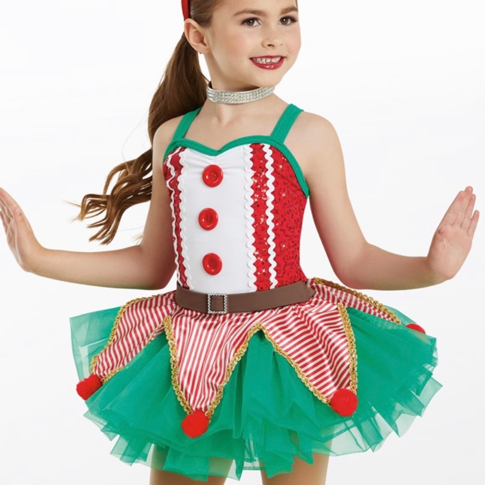 Weissman Elf Dance Ice Skating Costume Leotard